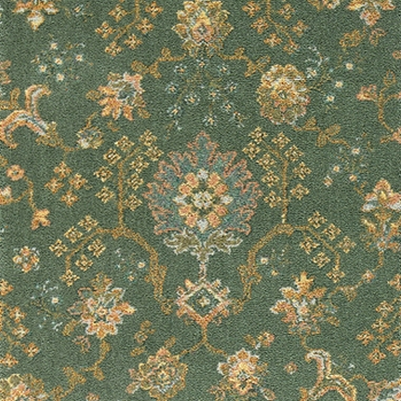 Renaissance Green Palmette Broadloom